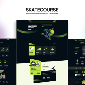 Skatecourse - Skateboard Lesson Elementor Kit