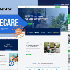 Zonecare - Disability Foundation Elementor Template Kit