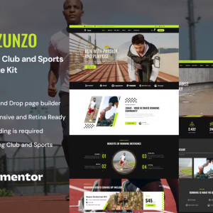Zunzo - Running Club & Sports Elementor Pro Template Kit