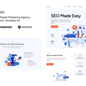 Analog - SEO & Digital Marketing Agency Elementor Template Kit