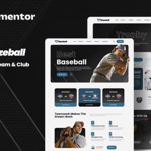 Bazeball - Sports Team Elementor Template Kit