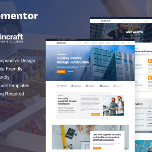 BuildinCraft- Construction & Building Elementor Template Kit