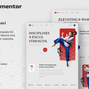 Sensei – Martial Arts Club & Trainer Elementor Template Kit