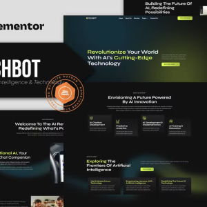 Techbot - Artificial Intelligence & Technology Services Elementor Template Kit