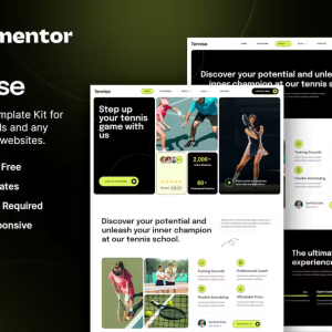 Tennise – Tennis School & Sports Club Elementor Template Kit