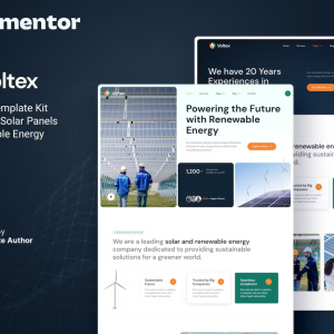 Voltex – Solar Panels & Renewable Energy Company Elementor Template Kit
