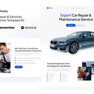 Wheely - Car Repair & Auto Services Elementor Template Kit