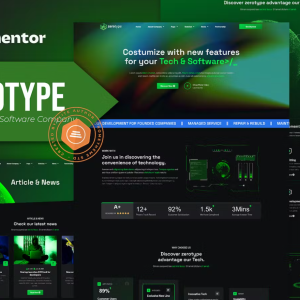 Zerotype - Technology & Software Company Elementor Template Kit