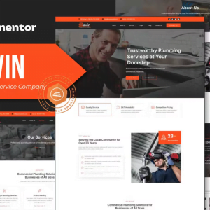 Bavin - Plumbing Service Company Elementor Template Kit