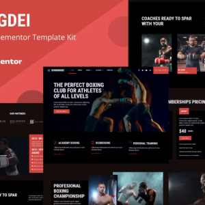 Boxingdei - Boxing Club Elementor Pro Template Kit