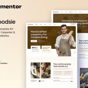 Woodsie – Carpenter & Craftsman Elementor Template Kit