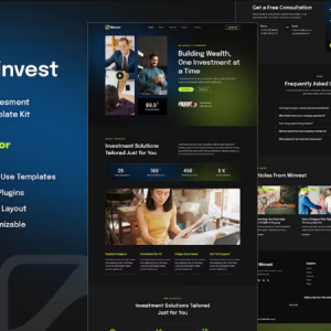 Winvest - Finance & Investment Elementor Template Kit