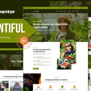 Plentiful - Agriculture Farming Elementor Template Kit