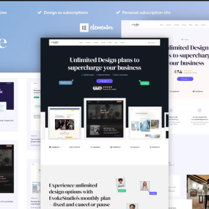 EvokeStudio - Creative Digital Agency Elementor Pro Template Kit