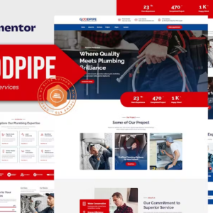 Goodpipe - Plumbing Services Elementor Template Kit