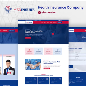MedInsure - Health Insurance Company Elementor Pro Template Kit