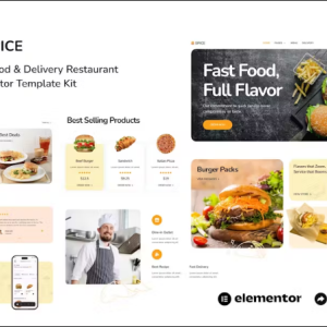 Spice - Fast Food & Delivery Restaurant Elementor Template Kit