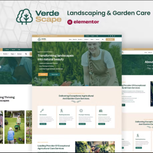 VerdeScape - Landscaping & Garden Care Elementor Pro Template Kit