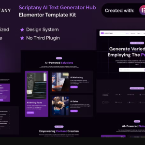 Scriptany - AI Text Generator Hub Elementor Pro Template Kit