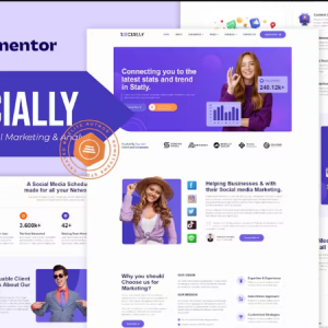 Zocially - Social Media Marketing & Analythic Elementor Template Kit