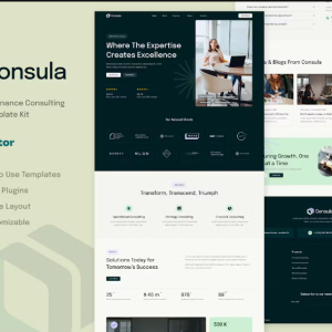 Consula - Business and Finance Consulting Elementor Template Kit