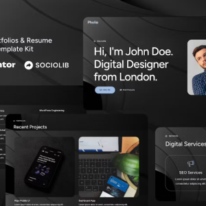 Pholio - Personal Portfolios & Resume Elementor Template Kit