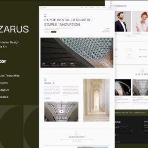 Lazarus - Architecture & Interior Design Elementor Template Kit