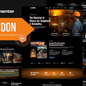 Gordon - Steel Factory & Industrial Plant Manufacturing Elementor Template Kit
