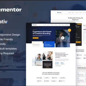 Kreativ - Digital Agency & Creative Branding Elementor Pro Template Kit
