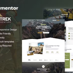 RidgeTrek - Hiking & Adventure Elementor Template Kit