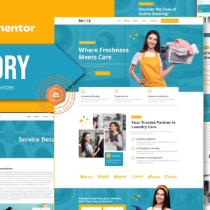 Bedry - Laundry Services Elementor Pro Template Kit