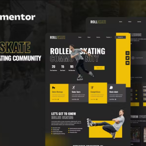 Rollskate - Rollerskating Community Elementor Template Kit