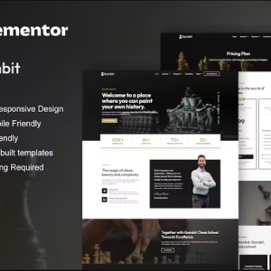 Gambit - Chess Club Courses & Training Elementor Template Kit