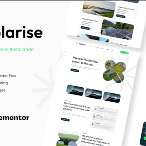Solarise - Solar Panel Installation Elementor Template Kit
