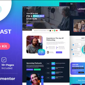 Vamcaster - Podcast & Video Streaming Elementor Template Kit