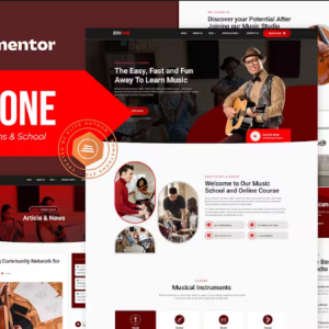 Zevone - Music Lessons & School Elementor Template Kit