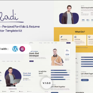 Pribadi - Personal Portfolio & Resume Elementor Template Kit