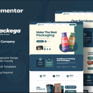 Packega - Packaging Company Elementor Template Kit