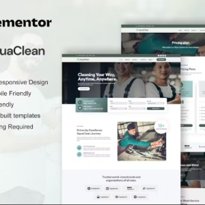 AquaClean - Car Washing & Cleaning Services Elementor Template Kit