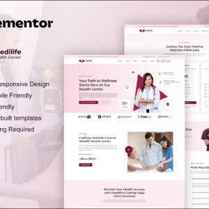 MediLife - Medical Clinic Services Elementor Template Kit