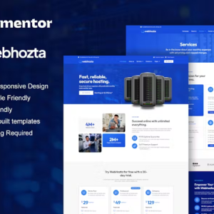 WebHozta - Hosting Service Elementor Template Kit