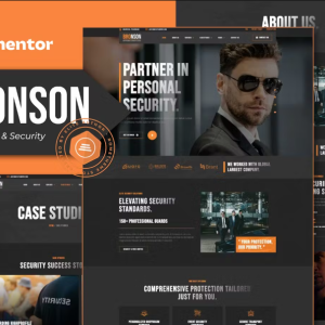 Bronson - Bodyguards & Security Agency Elementor Template Kit