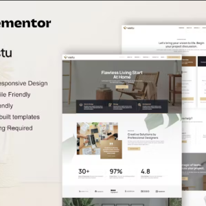 Vastu - Interior Design Service Elementor Pro Template Kit