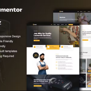 Whiz - Locksmith & Key Maker Services Elementor Pro Template Kit