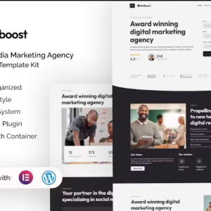 Medboost - Social Media Marketing Agency Elementor Template Kit