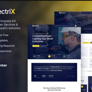 Electrix – Electrician Services & Electrical Repairs Elementor Template Kit