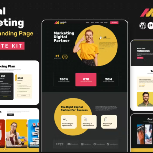 Marketiverse – Digital Marketing Services Landing Page Elementor Template Kit