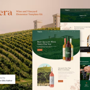 Vinera – Wine & Vineyard Elementor Template Kit