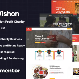 Wishon - Non Profit Charity Elementor Template Kit