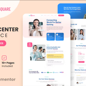 Call Square - Call Center & Support Company Elementor Template Kit
